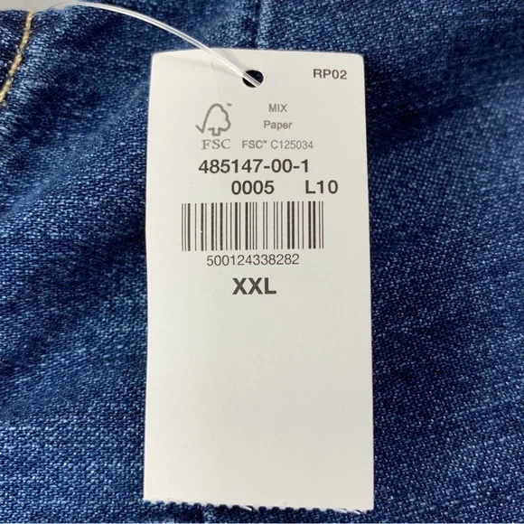 NWT Old Navy Denim Jean Popover Shirt Dress Size XXL Blue Pockets Relaxed - Picture 8 of 11